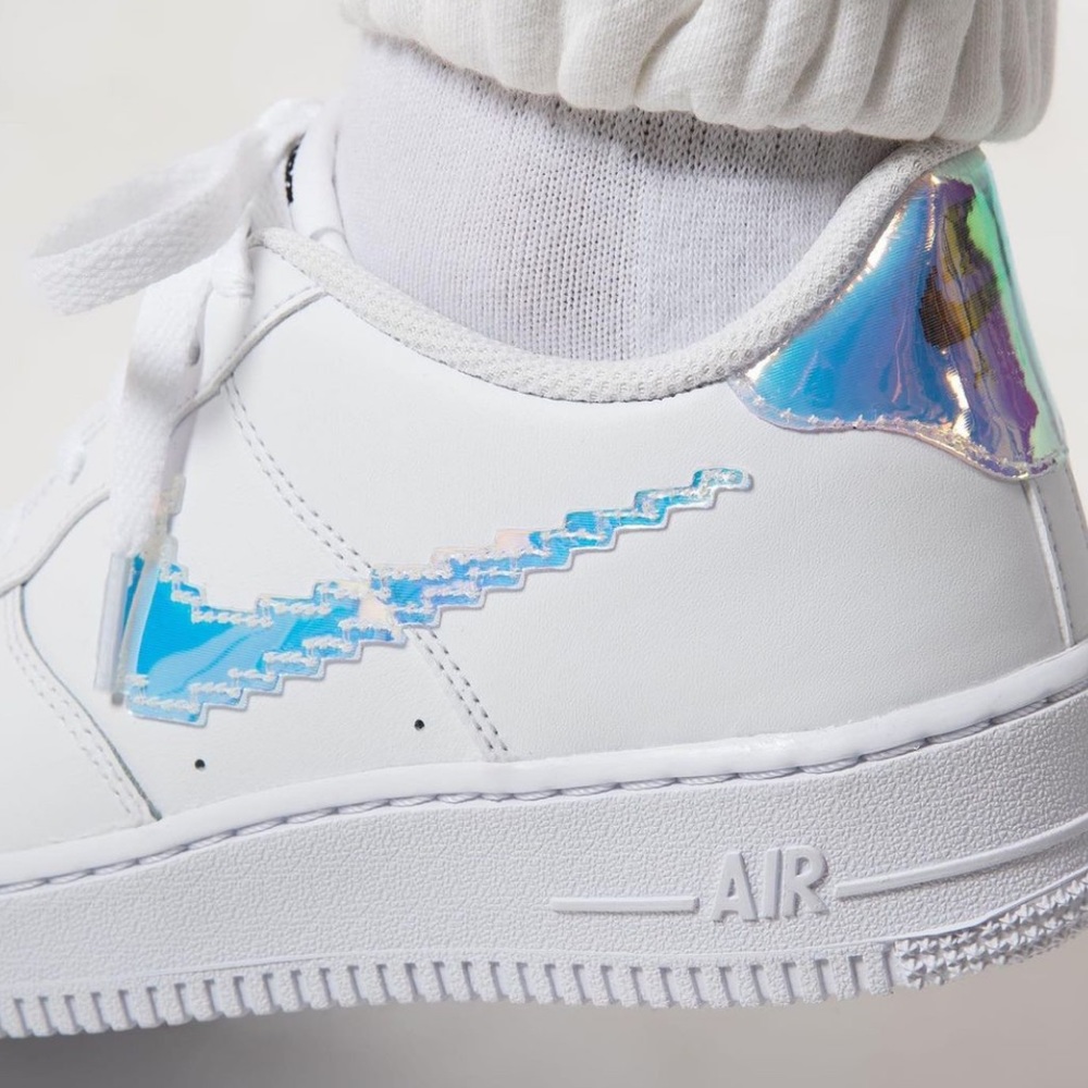NIKE AIR FORCE 1 Sneakers Shoes AF1 Chrome - Picture 5 of 10